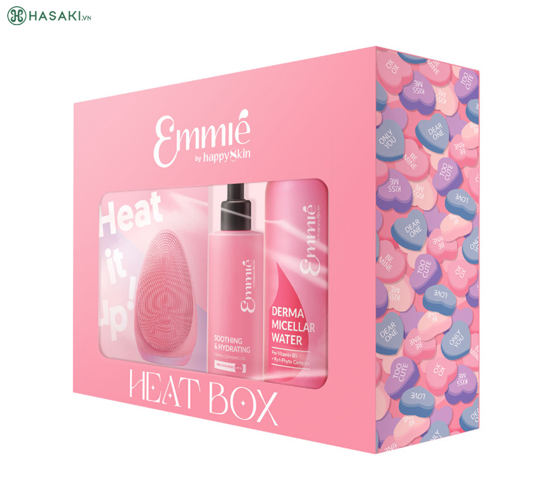 Hộp Quà Máy Rửa Mặt Emmié Limited Box - Premium Facial Cleansing Brush - Sonic Heat