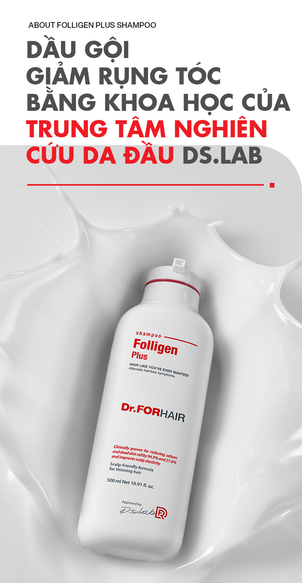 Dầu Gội Ngăn Ngừa Rụng Tóc Dr.FORHAIR Folligen Plus Shampoo