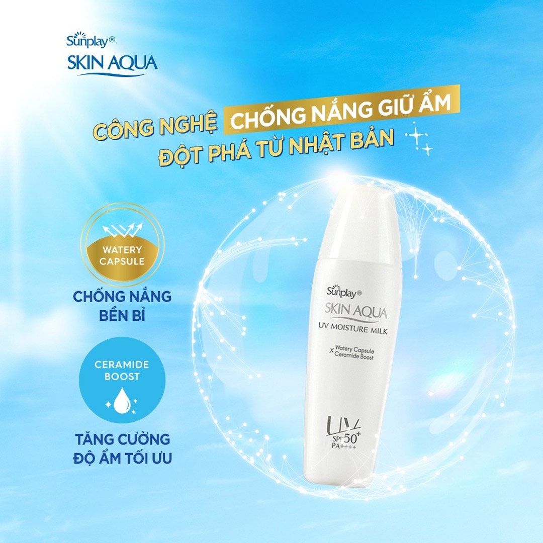 Sữa Chống Nắng Dưỡng Da Ẩm Mịn Sunplay Skin Aqua UV Moisture Milk SPF50+ PA++++