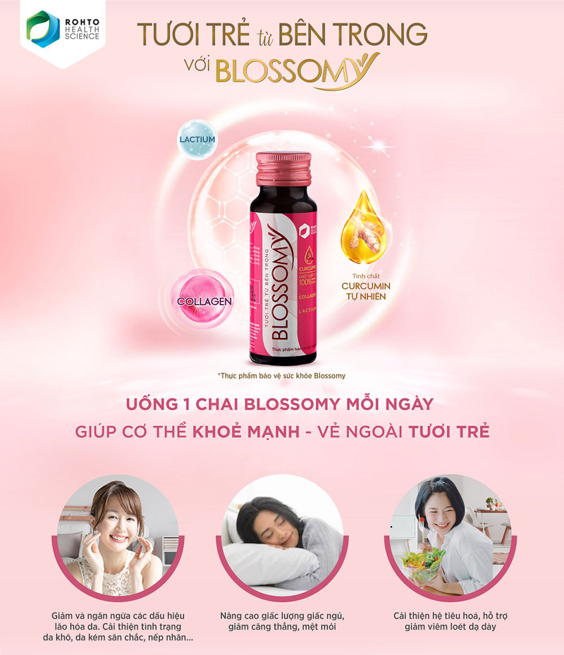 Thực Phẩm Bảo Vệ Sức Khỏe Blossomy Nghệ Collagen Giúp Da Sáng Đẹp Và Dạ Dày Khỏe