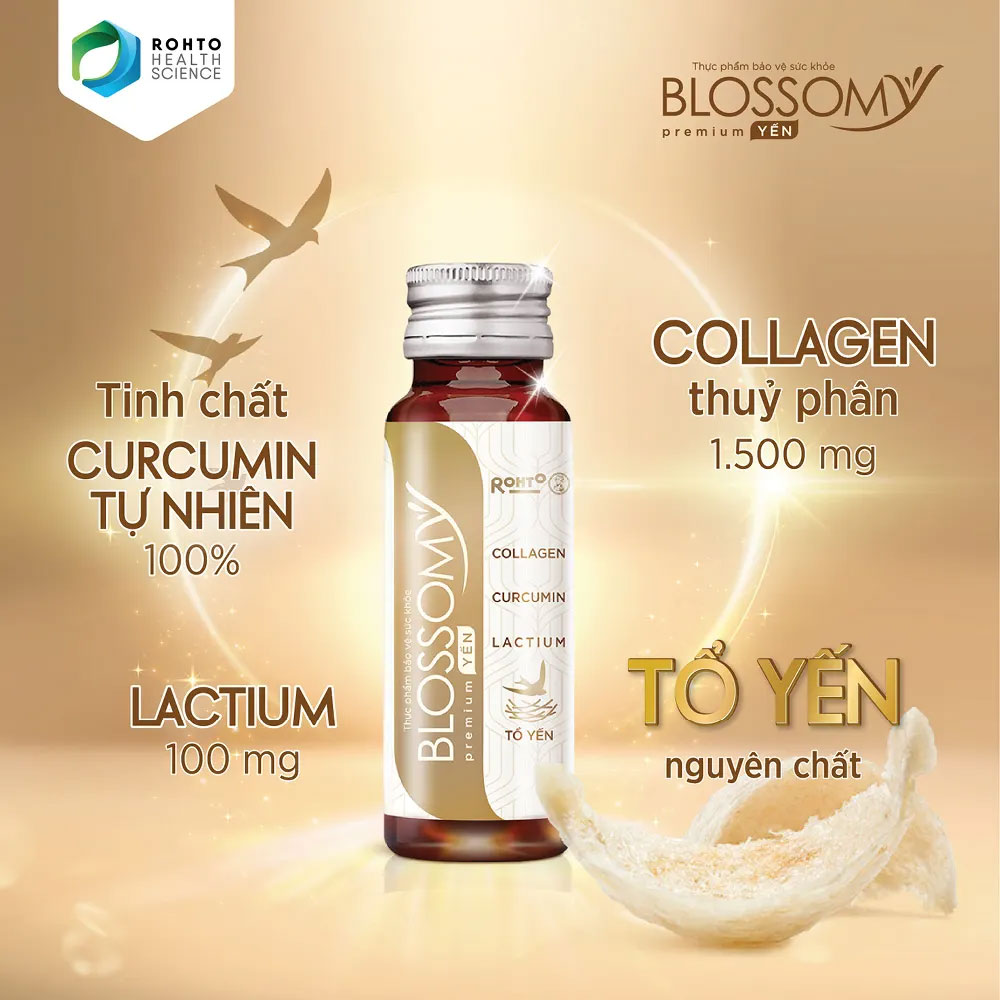 Thực Phẩm Bảo Vệ Sức Khỏe Blossomy Premium Tổ Yến Collagen Giúp Tăng Sức Khỏe Sáng Mịn Da