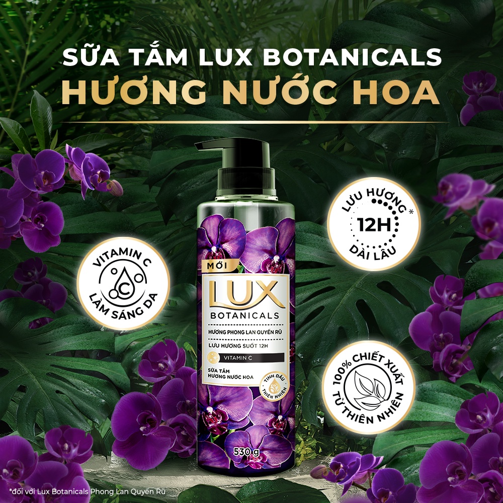 Combo 2 Sữa Tắm Lux Botanicals Phong Lan Quyến Rũ 530g 
