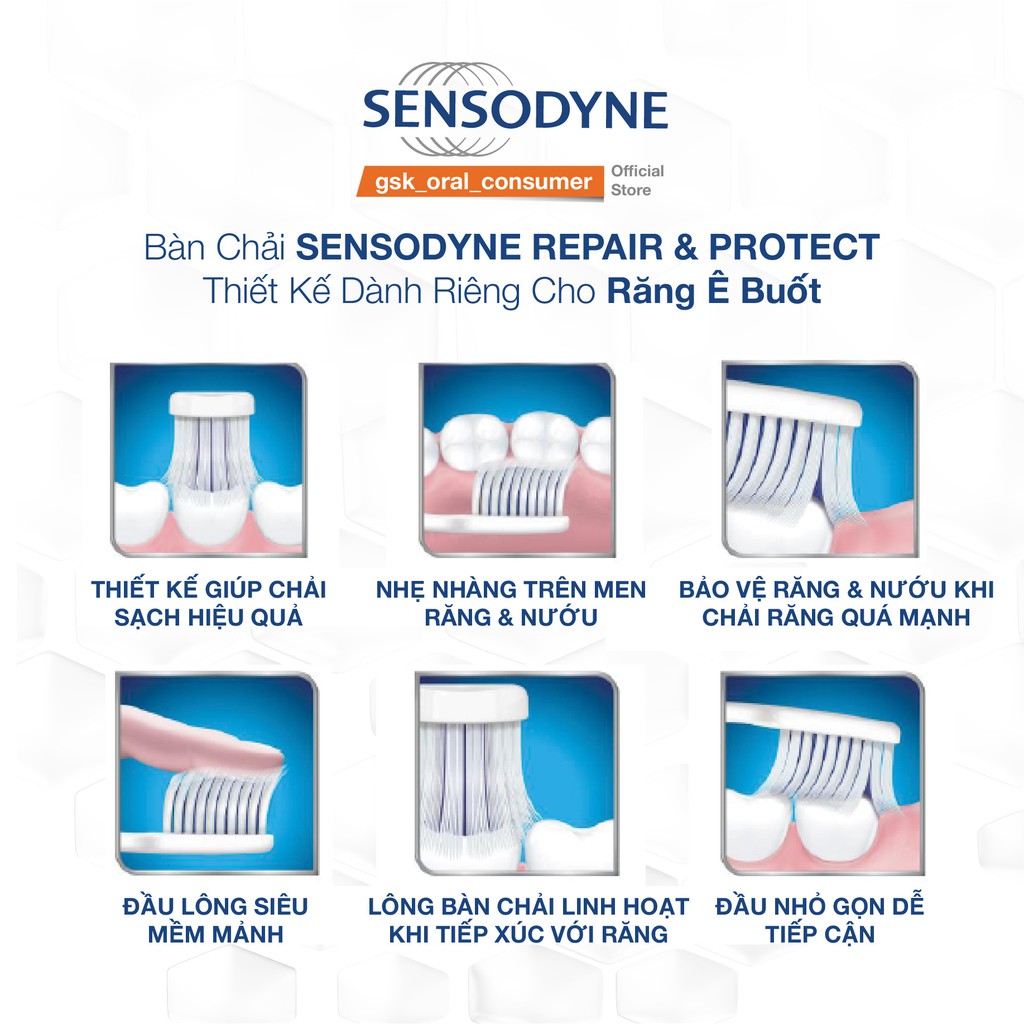 Bàn Chải Đánh Răng Sensodyne Repair & Protect Extra Soft Hasaki 