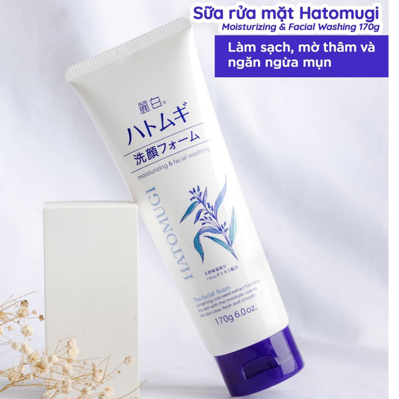 Sữa rửa mặt Hatomugi moisturizing & facial washing chiết xuất ý dĩ