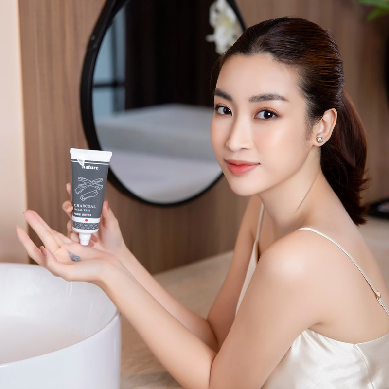 Sữa Rửa Mặt Naris Cosmetics Nature Charcoal Facial Wash 100g Hasaki