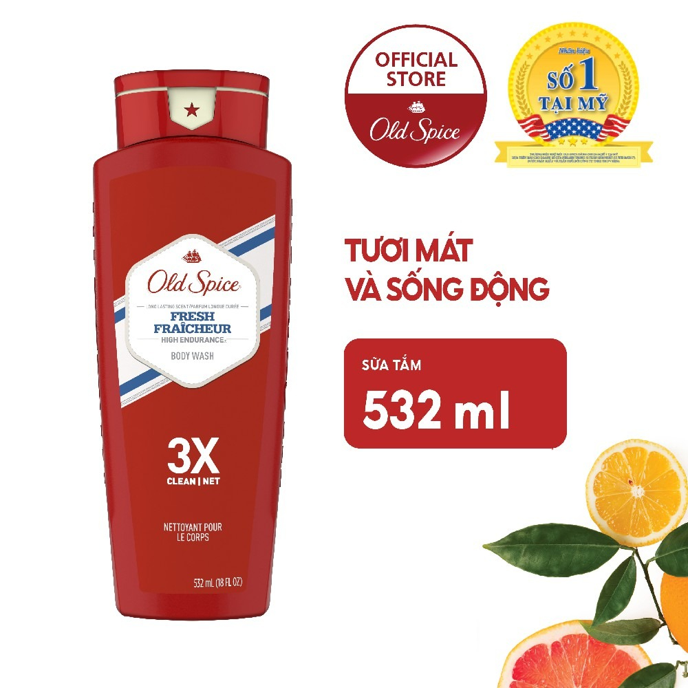 Sữa Tắm Old Spice High Endurance Hương Fresh 532ml